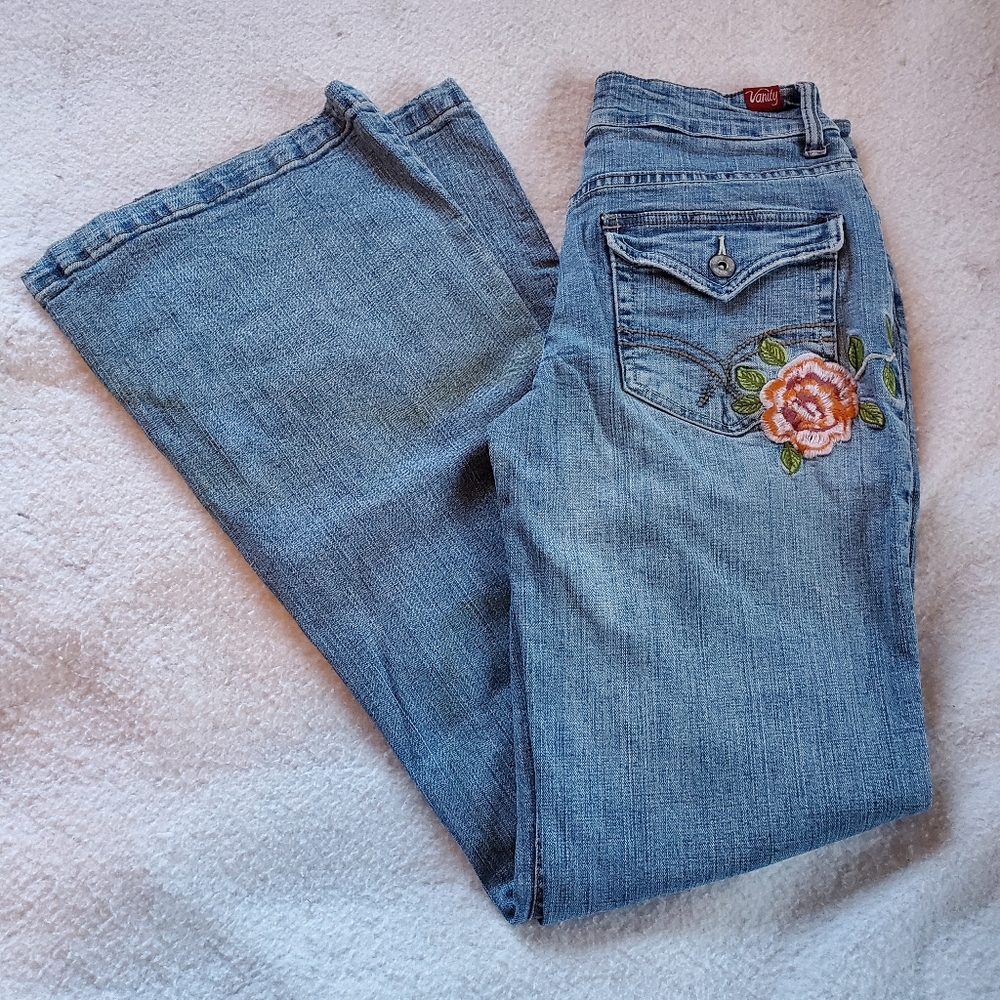 Vanity Distressed Flare Leg Jeans, 27x33